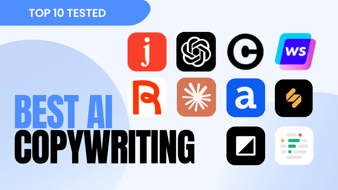 Best AI copywriting tools comparison table of top 10 platforms