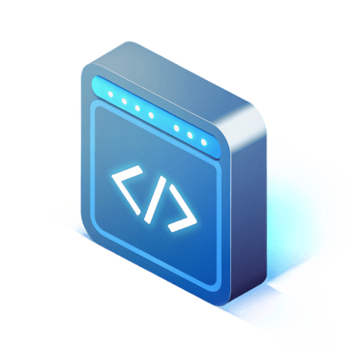 AI code assistants icon - code editor with AI autocomplete showing intelligent programming help